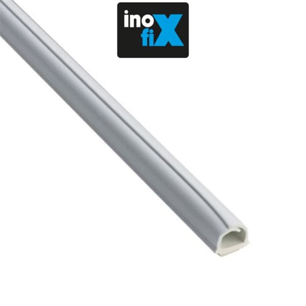 Pack med 4 självhäftande Cablefix-skenor 8 x 7 mm vit
