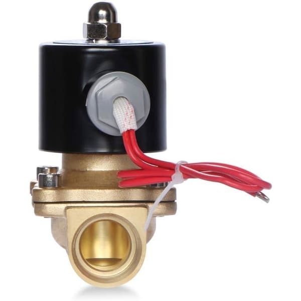 U.S. Solid 220V AC 3/4" G Mässing NC för Luft Vatten Olja