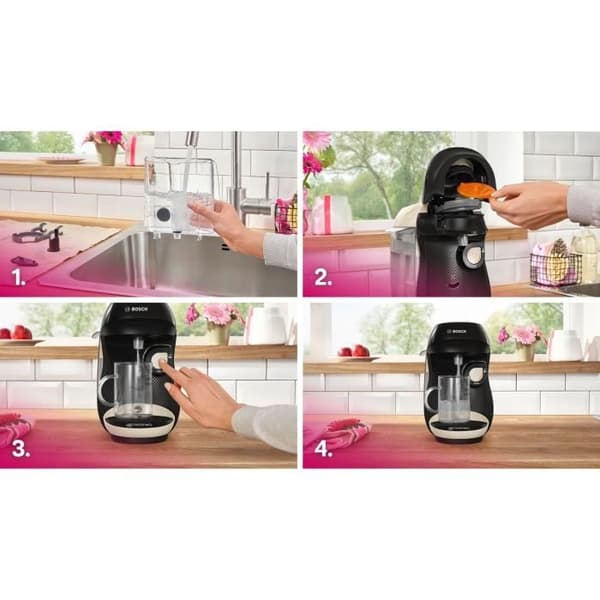 Multidryck kaffemaskin - BOSCH - TASSIMO - T10 Happy vanilj - 1400 W