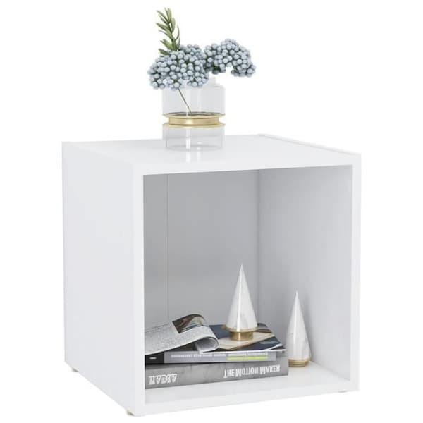 Vit TV-möbel - vidaXL - 37x35x37 cm - Agglomerat