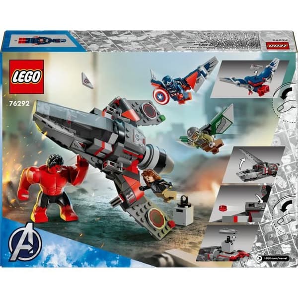 LEGO Marvel 76292 Captain America vs Hulk Red - byggbart jaktplan