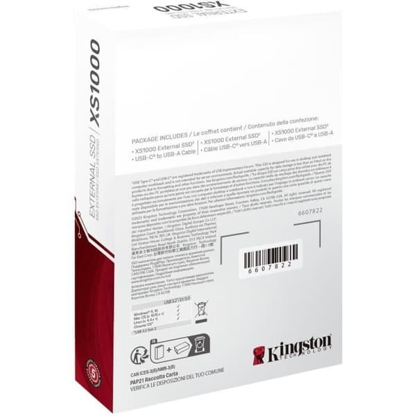Kingston XS1000 - SSD - 1 To