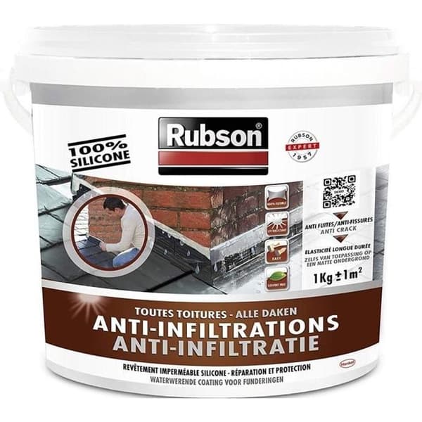 Vattentät beläggning - RUBSON - Vit - Läcksäker - Hög UV-resistens - Enskikts
