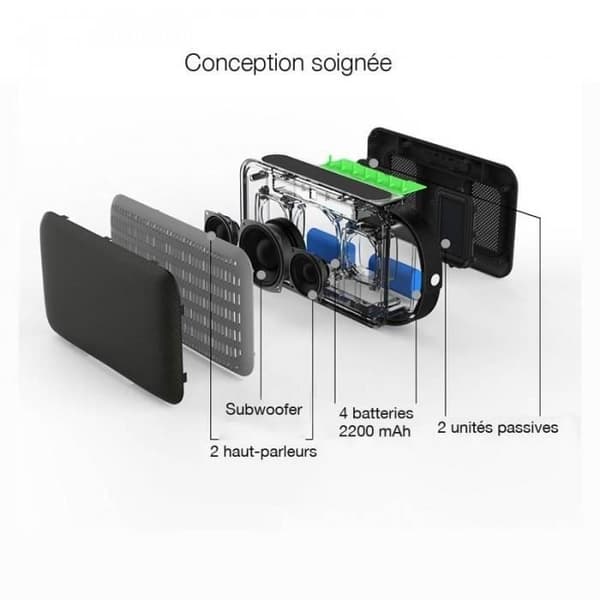 Bärbar Bluetooth-högtalare - JOYROOM - M10 - 17W - Batteri 8800 mAh - Sprutsäker