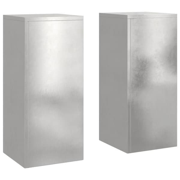 Utomhusväxter Stödpelare 2 st 24x24x55 cm Rostfritt Stål