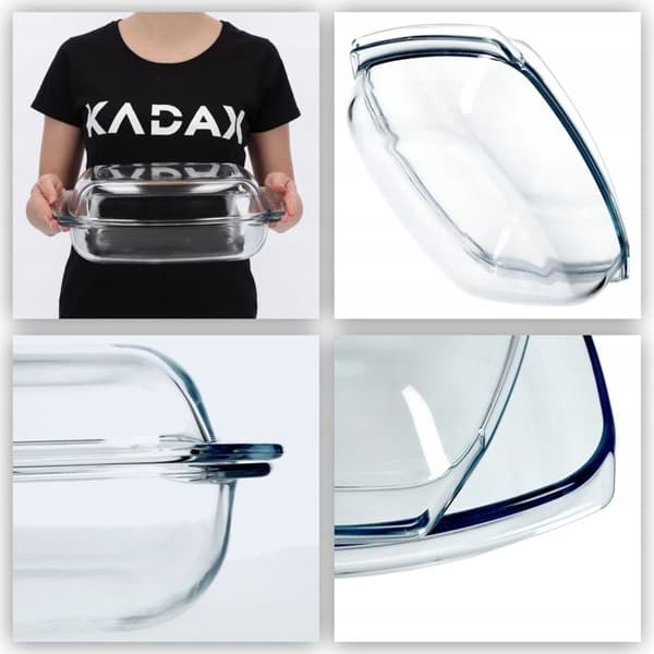 Ugnsform - KADAX - Rektangulär - Värmebeständigt glas - 4,1 L - Diskmaskinssäker