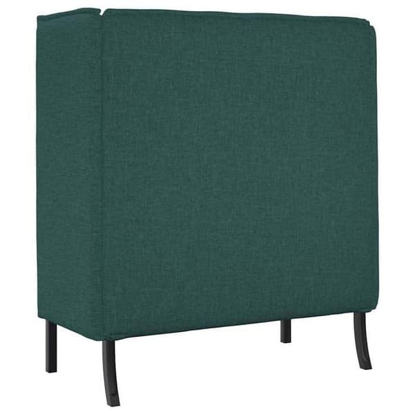 Mörkgrön hög ryggsoffa 109 x 56 x 121 cm tyg