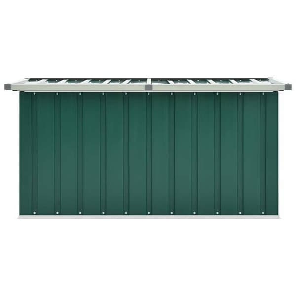 vidaXL Trädgårdsförvaringslåda Grön 129x67x65 cm 46261