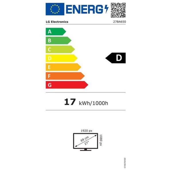 Spelmonitor - LG - 27BA650-B - Full HD 27" - IPS - 4 ms - Svart