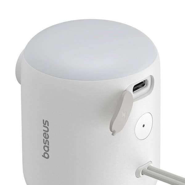 Bärbar luftpump - Baseus - C11157700221-00 - Vit - ABS+PC - 130g