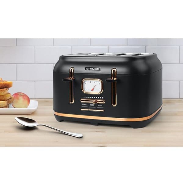 Muse MS-131BC - Brödrost - 4 platser - 1800W - Rostfritt stål