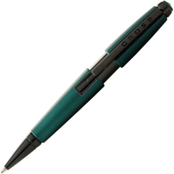 Rollpenna - Presentset - Matt grön metallkropp - Medium spets - Cross Edge Rollerball