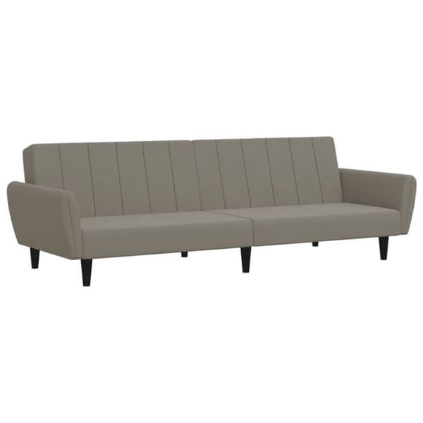 vidaXL 2-sits bäddsoffa ljusgrå sammet 375858