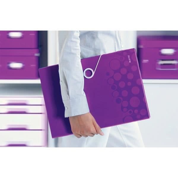 LEITZ Hushållsmapp WOW - Metallic lila