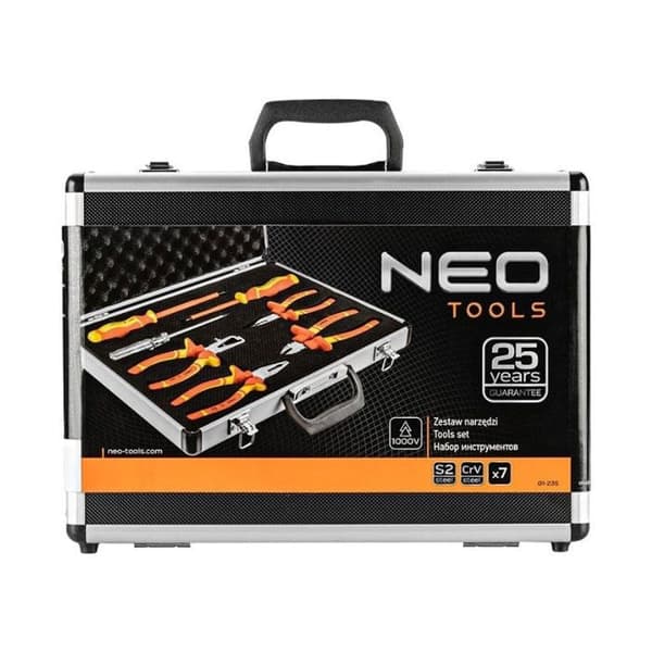 Coffert med 7 isolerade verktyg 1000 V NEO TOOLS 01-235
