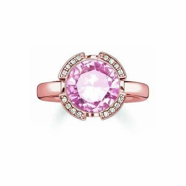 Ring - Thomas Sabo - TR2038-633-9 - Silver - Rosa - Storlek 54