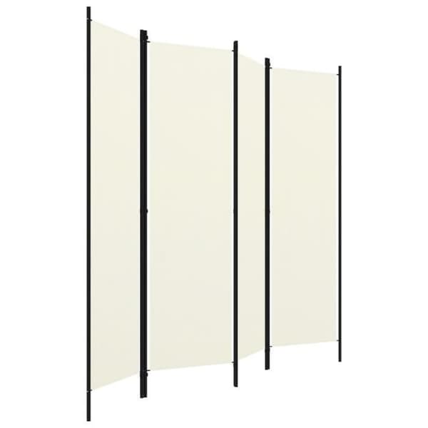 vidaXL 4-Panel Rumsavdelare Krämvit 200x180 cm