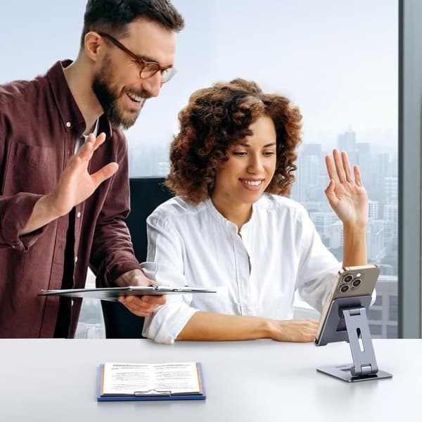 Support Telefon - UGREEN - Aluminium - Fällbar - Halkfri - Kompatibel med iPhone och Galaxy