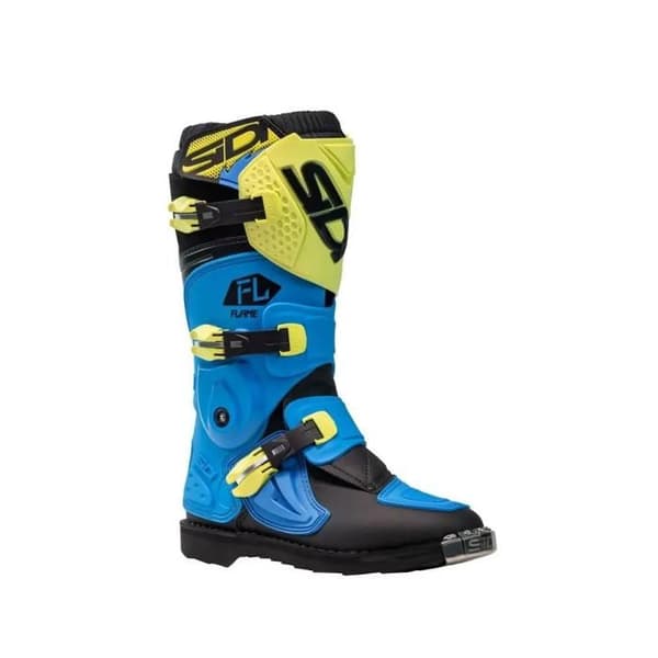 Sidi Flame motocross stövlar - ljusblå/lime/svart
