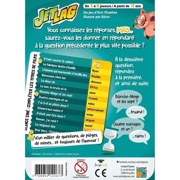 Jet Lag-brädspel - ASMODEE - Jetlag - Action- och reflexspel - Barn - Utomhus