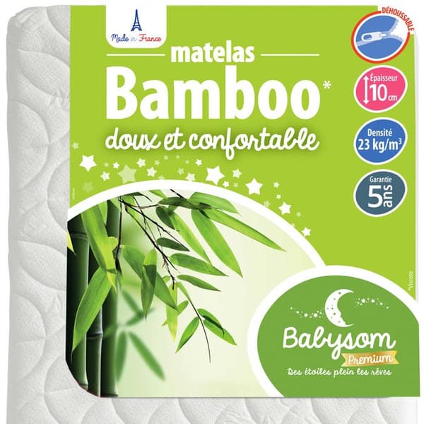 Babysom - Barn-/Spädbarnsmadrass i bambu - 70x140 cm |