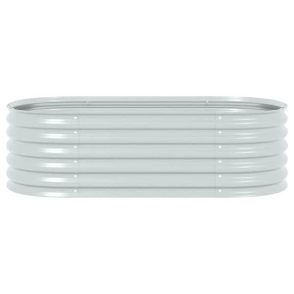Planteringskärl i galvaniserat stål - vidaXL - 160x80x44 cm - Grå - rektangulär