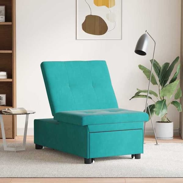 Turkos Sängsoffa 67 x 194 x 38 cm Sammet