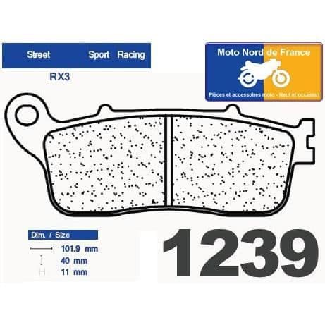 Set med Carbone Lorraine typ 1239 RX3 bromsbelägg