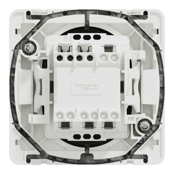 Mureva Styl Schneider modulär tryckknapp vit - 10A - 250V - IP55 - IK08