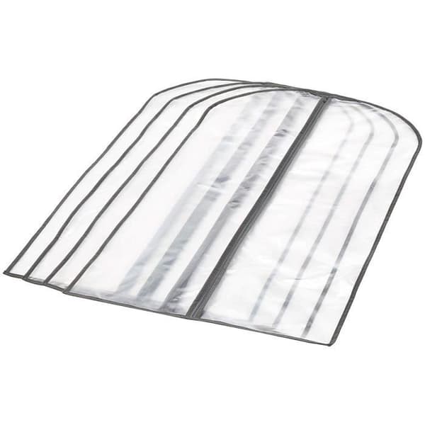 Basics 5-pack PEVA dragkedjeförsedda plaggväskor - AQ-NON1008