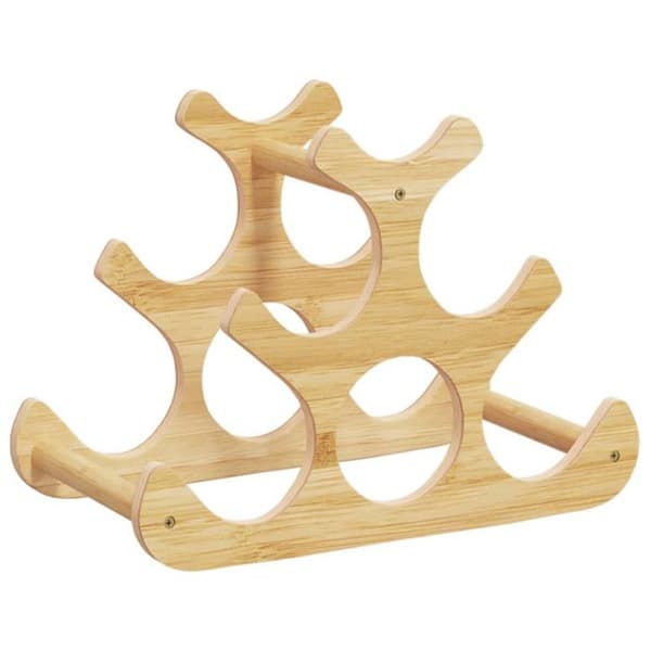 vidaXL vinställ för 6 flaskor 35x18x25,5 cm bambu 373371