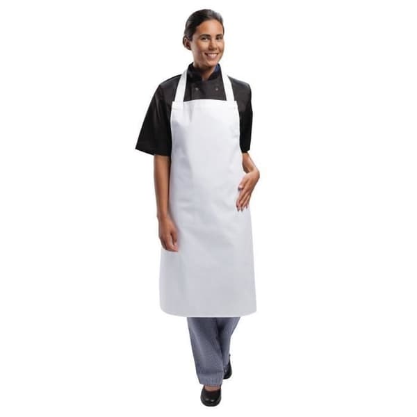 Förkläde - Blancs Chefs - Vit - Syntet - Klassiskt - Tvättbart