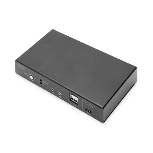 KVM-switch - DIGITUS - 2 portar - 4K 30Hz - USB-C - HDMI