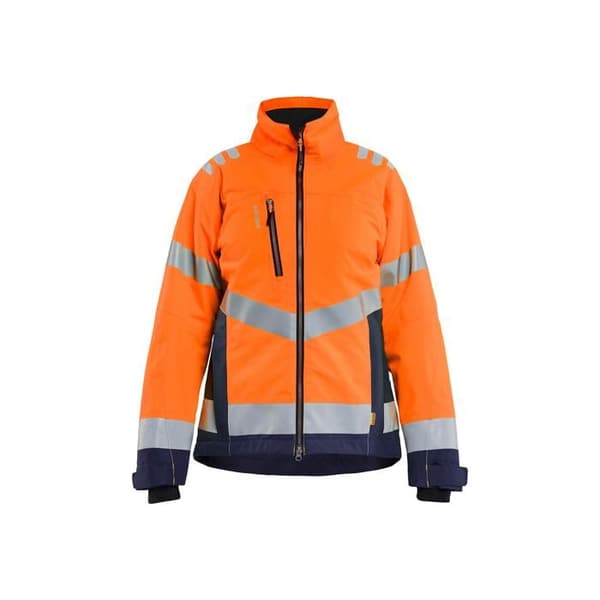 Högsynlig arbetsjacka för kvinnor Blaklader - fluorescerande orange/marinblå