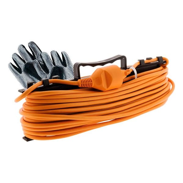 Förlängningssladd trädgård 2x1,5mm² 25m - Orange - Zenitech