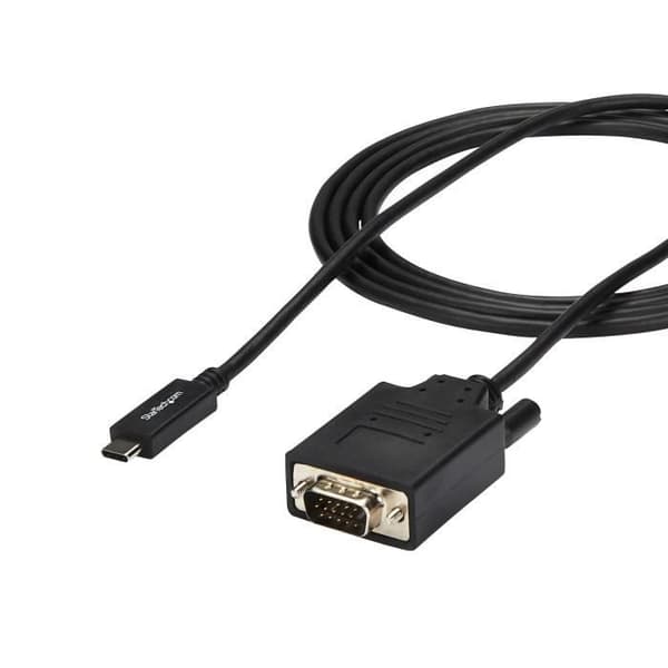 Videoadapter - STARTECH - USBC till VGA - Svart - För datorer och bildskärmar
