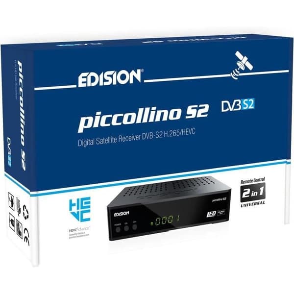 Satellite mottagare - EDISION - Piccollino S2 - Full HD - DVB-S2 - Streaming till Android