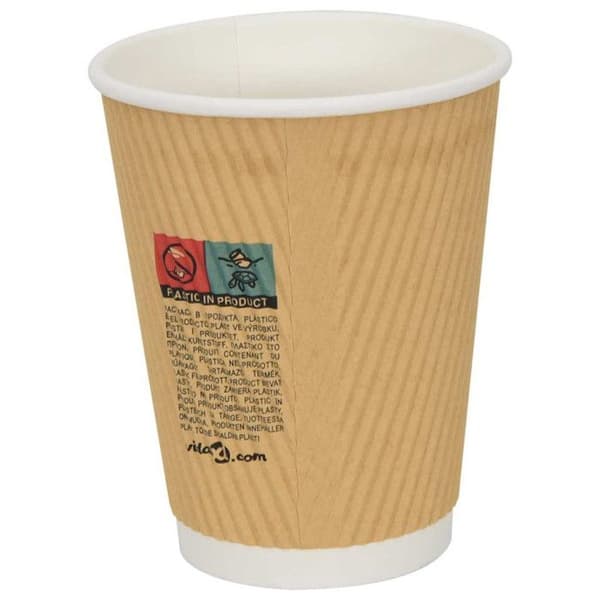 Papperskaffekoppar 500 st 12oz 300ml brun