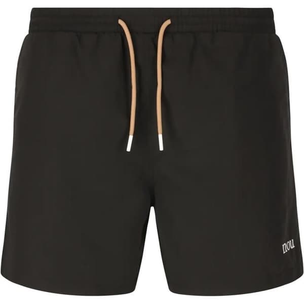 Badshorts med Nou Veritas-logotyp