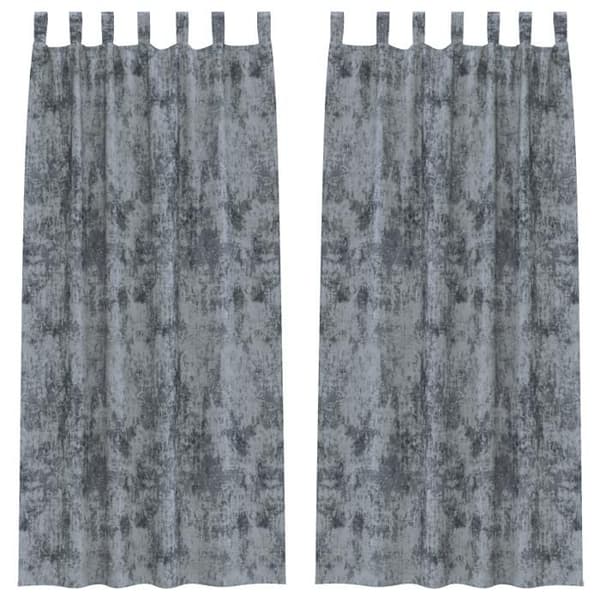 Gardiner 2 st med öljett Silvergrå 260x140 cm