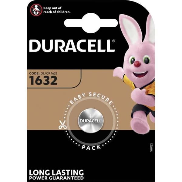Duracell 1 CR1632 litium 3 volt batteri