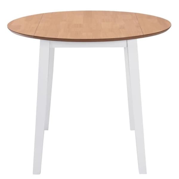 vidaXL Round Leaf Matbord MDF Vit