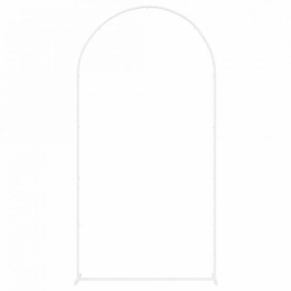 Vidaxl Bröllopsbåge i vit stål 100 x 39 x 200 cm - Dekorativ utomhusbåge