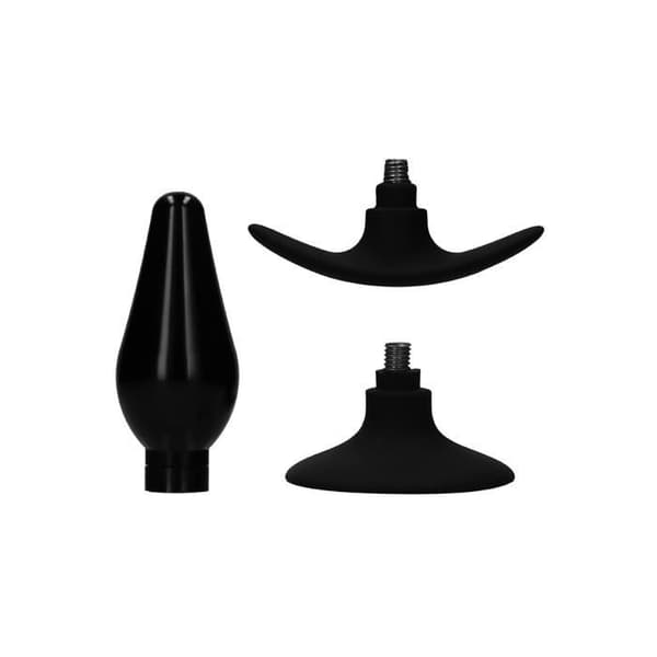 Buttplugg - Spetsig - Noir - Aluminium - Silikon - Medium Storlek