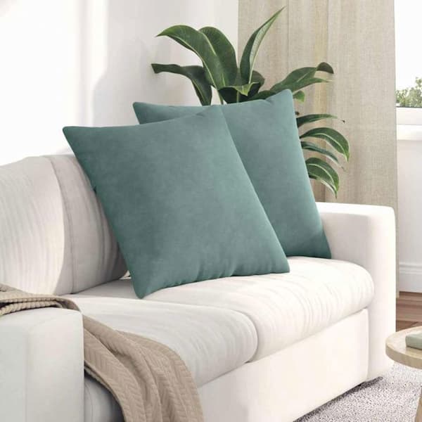 Coussin Vidaxl Soffkuddar 2 st Grön Hav 60 x 60 cm