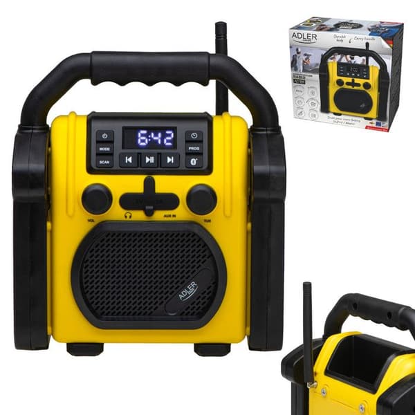 Byggradio - ADLER - AD 1911 - Bluetooth 5.1 - IPX54 - 10 W