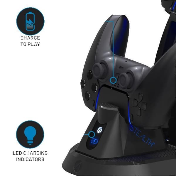 PS5 laddstation och integrerat headset - Stealth