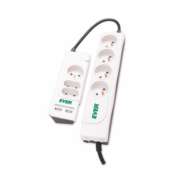 Multiprise - EVER - Ever Office Plus - 7 utgångar CA - 918 J - Vit