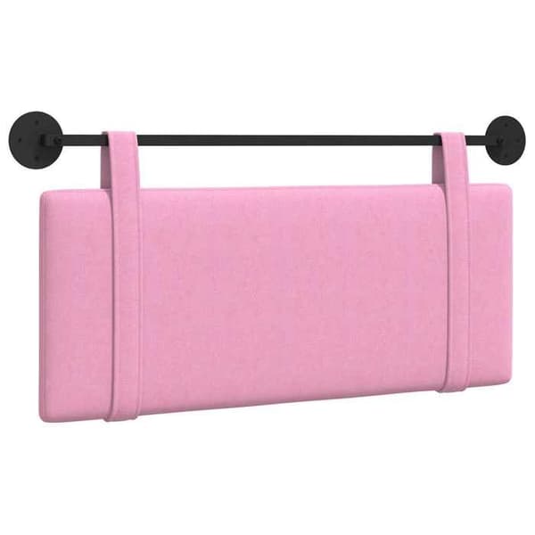 vidaXL Väggmonterad sänggavel Rosa tyg 42031386