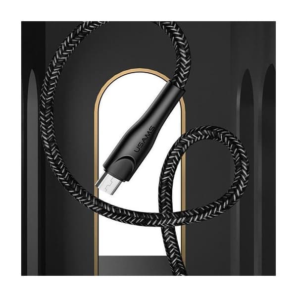 USAMS MicroUSB-kabel 2 m Snabbladdning Röd